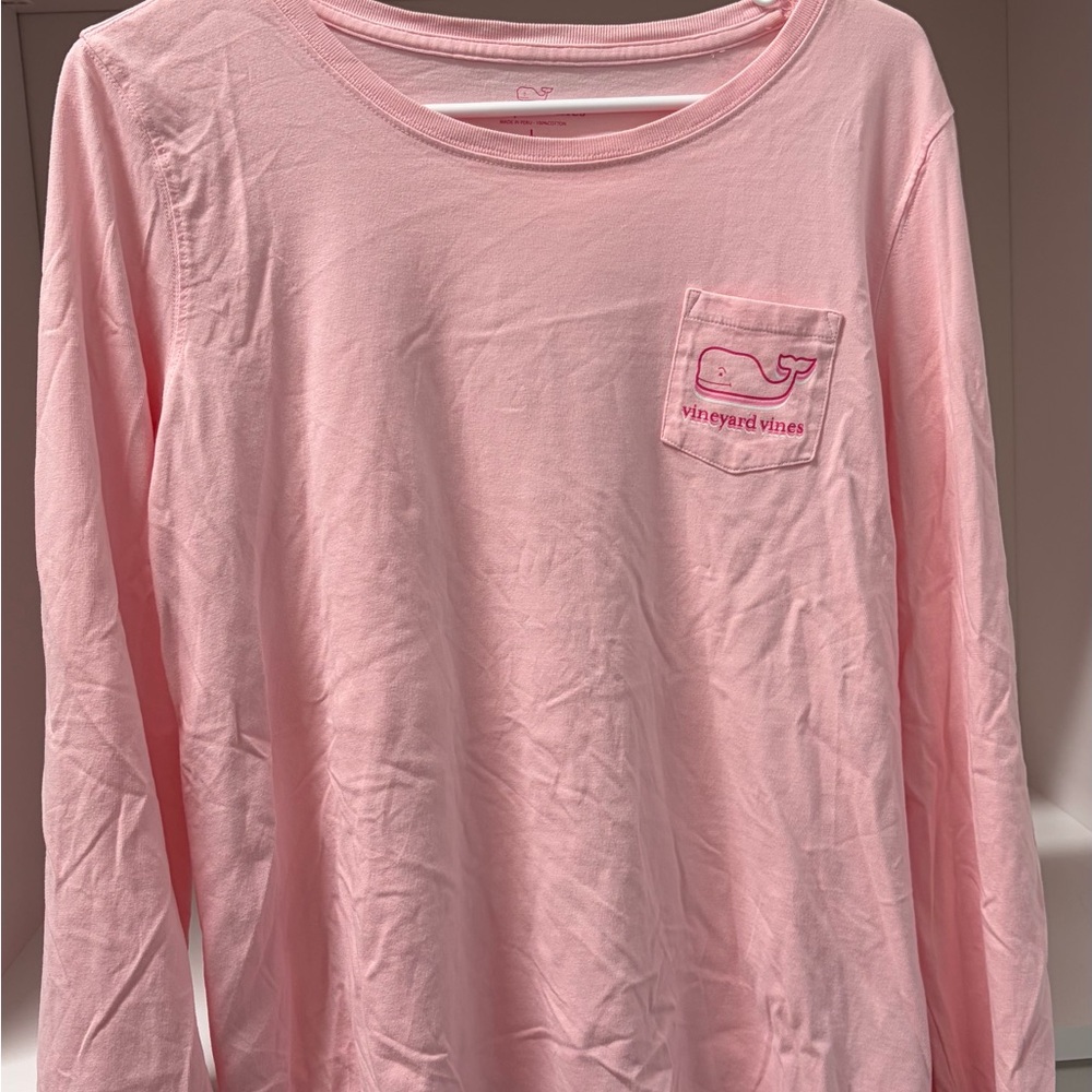 Vineyard Vines Light Pink Crewneck Logo Tee